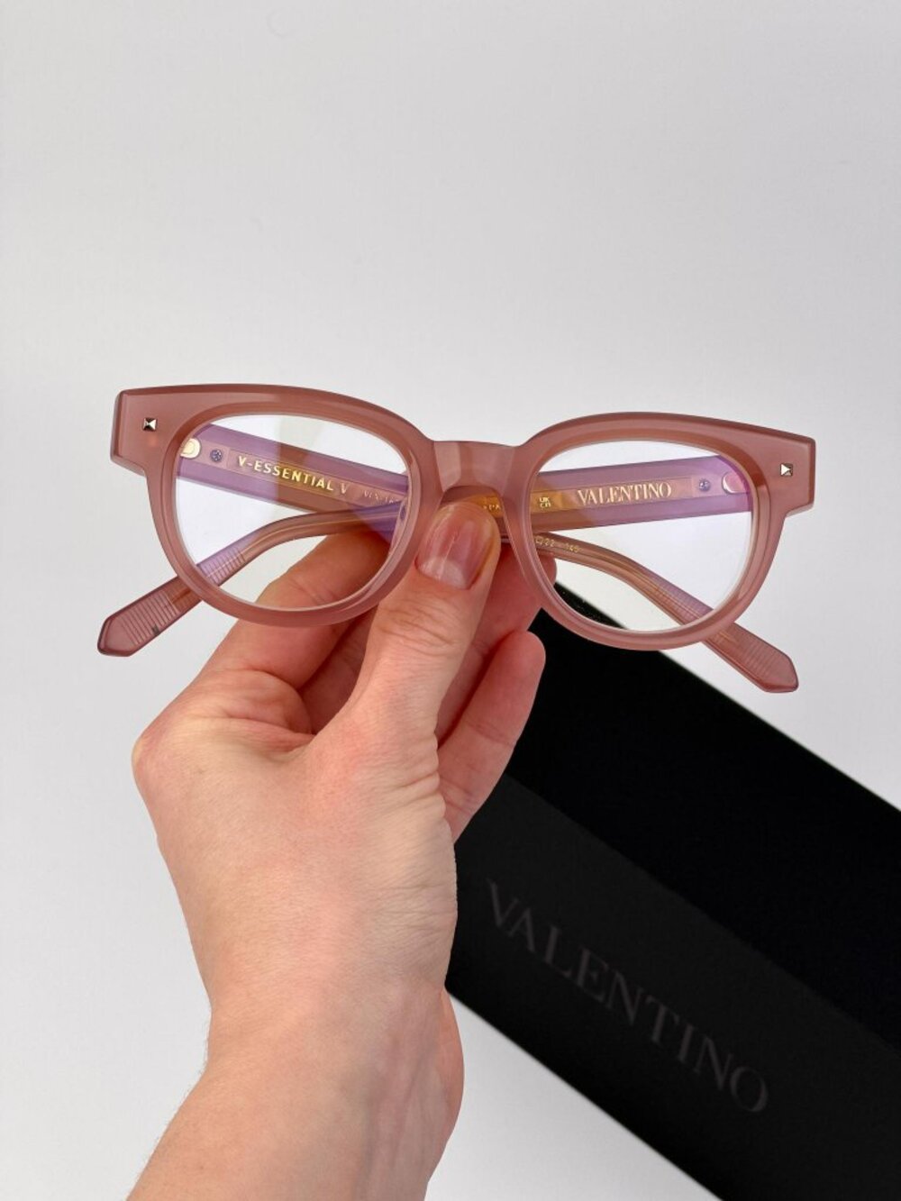 Valentino V-ESSENTIAL-V VLX-163 C Square Eyeglasses – Pink (Unisex)